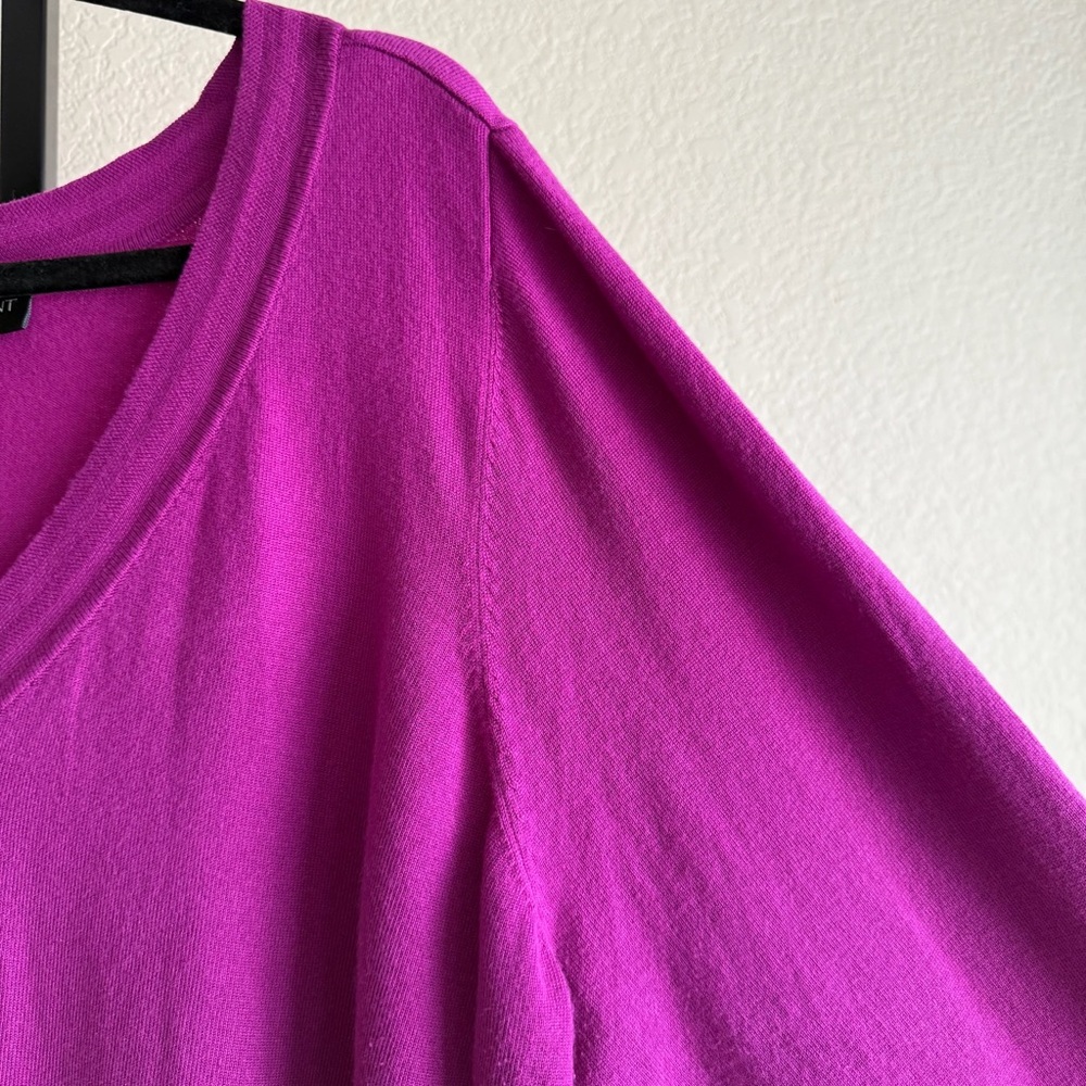 Lane Bryant 26 28 Women’s Plus Size Sweater Pink V Neck Stretch Knit Long Sleeve - Picture 5 of 8